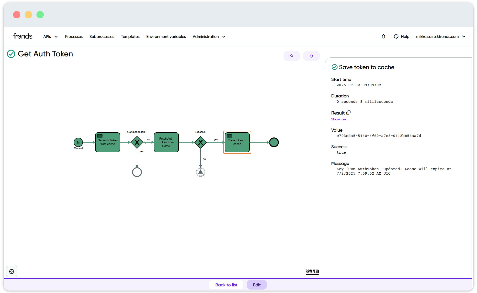 Image shows a Process Instance where Shared State Task is used to cache a value.