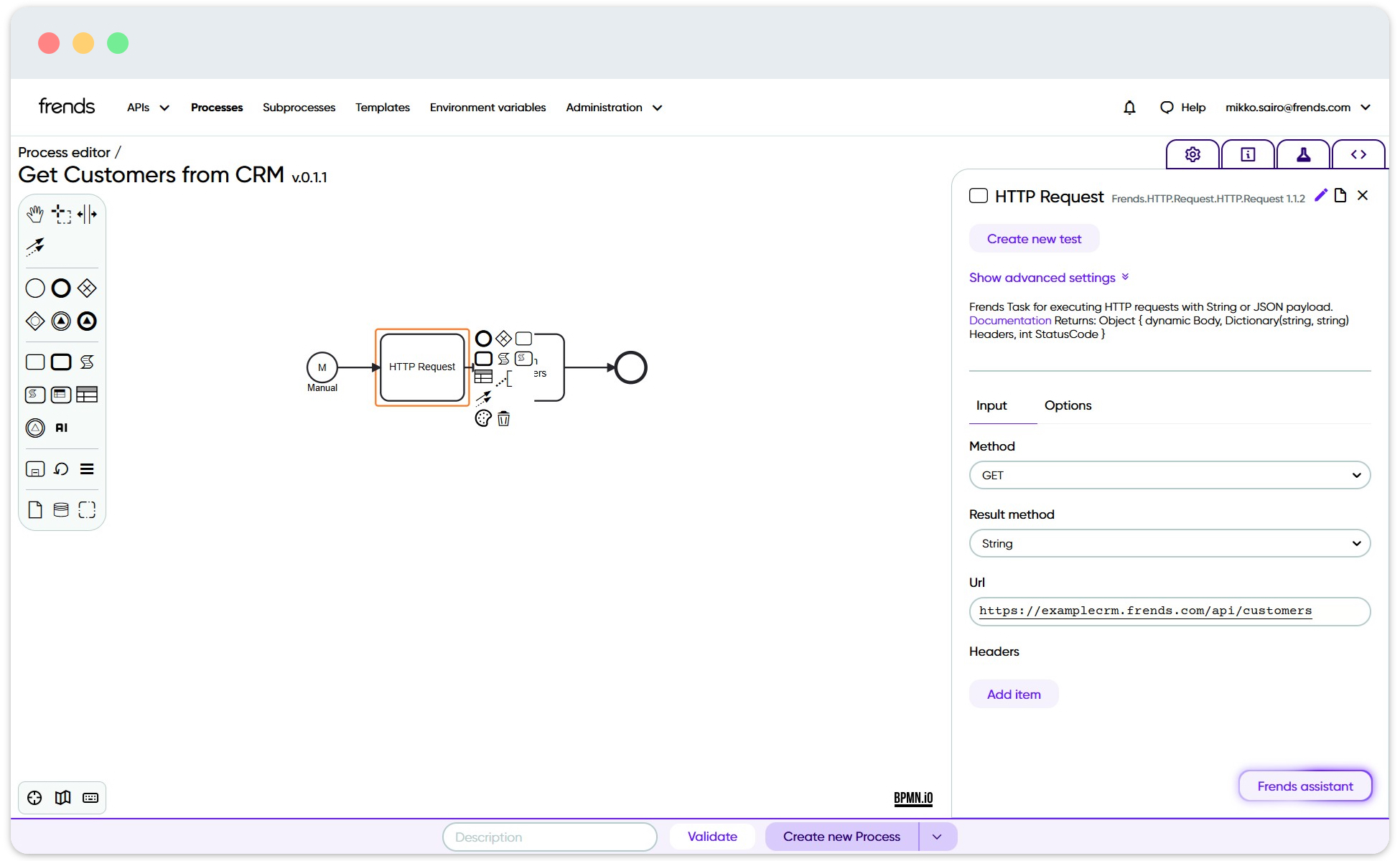 Image showing configuration options for an HTTP Request Task.
