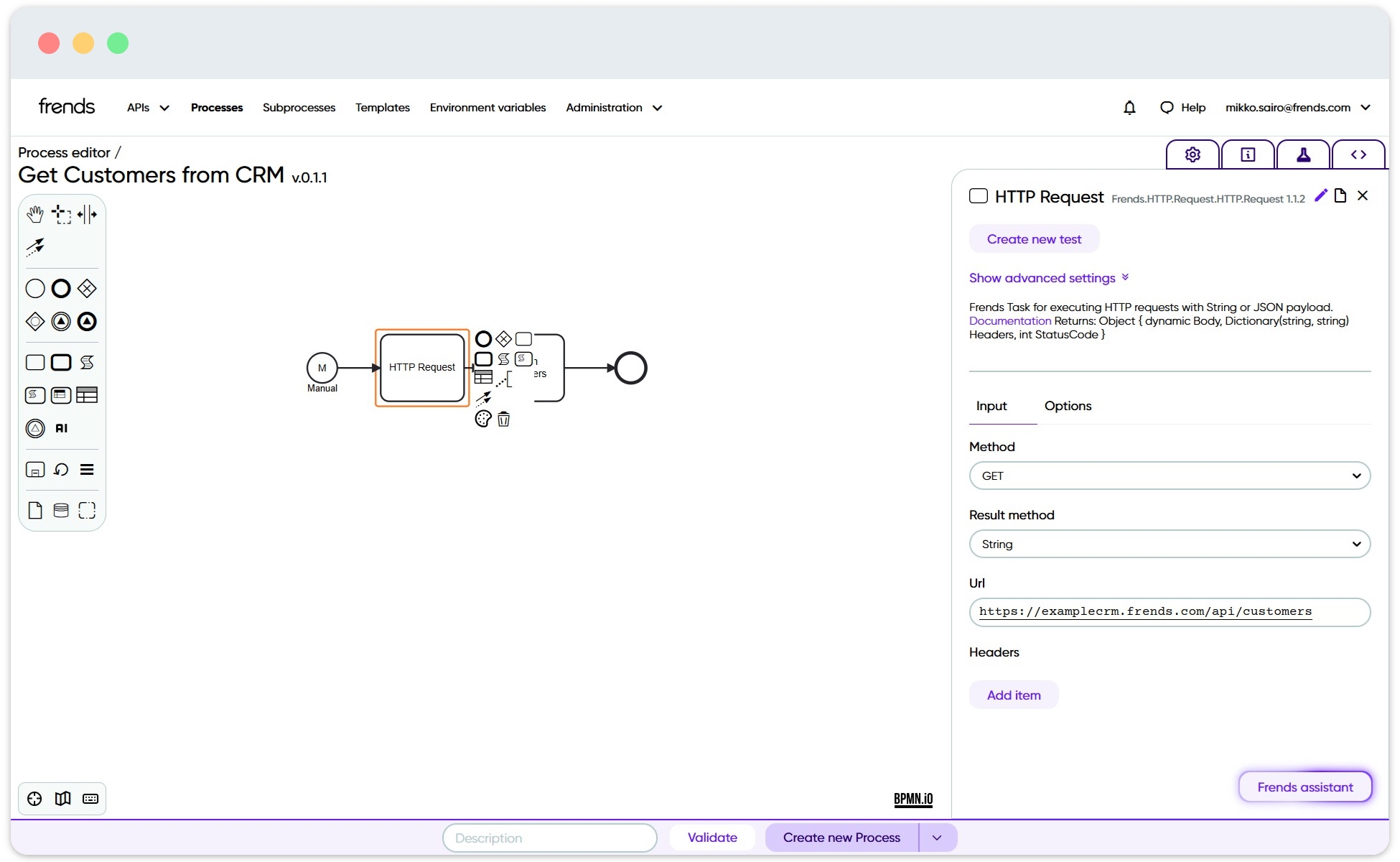 Image showing configuration options for an HTTP Request Task.